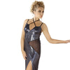 langes silbernes Wetlook-Kleid M-1069 von Andalea