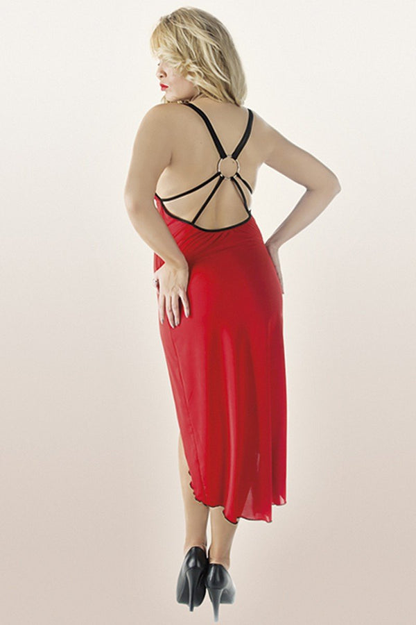 rotes langes Kleid M-1073 von Andalea