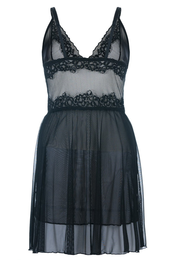 schwarzes Chemise SB-1010 Sexy Base Kollektion by Andalea