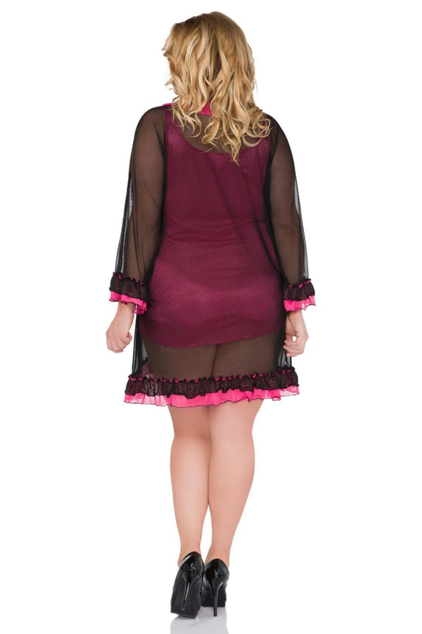 schwarz-pinkes Set SB-1035 von Andalea