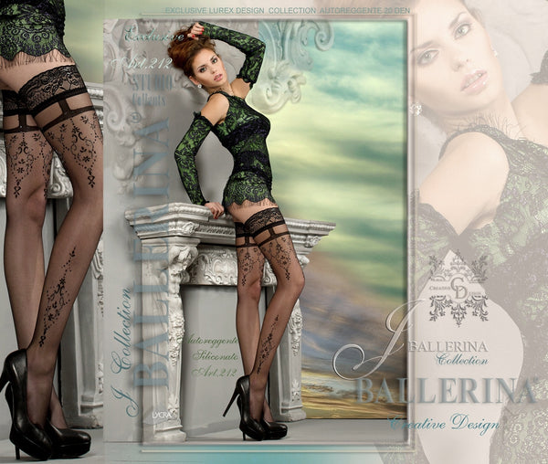 BA Art. 212 Schwarz halterlose Strümpfe 20den