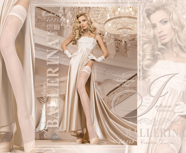 BA Art. 249 weiß halterlose Strümpfe 20den