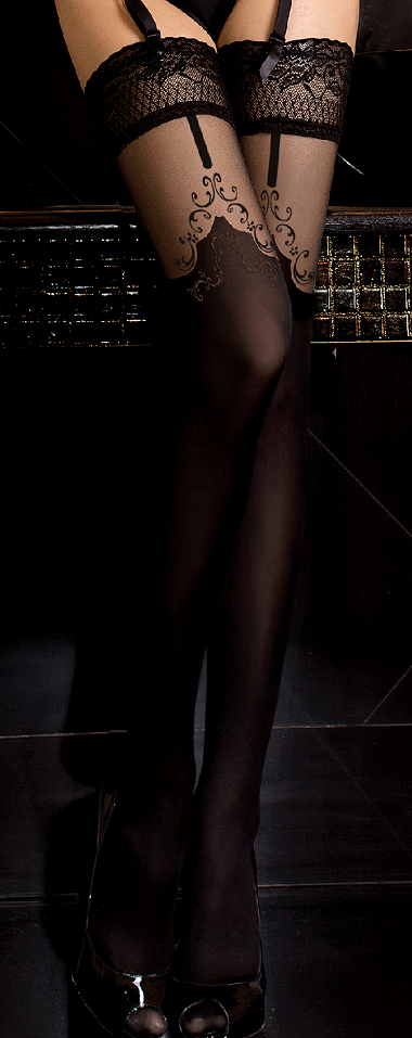 BA Art. 260 Schwarz halterlose Strümpfe 20den-40den