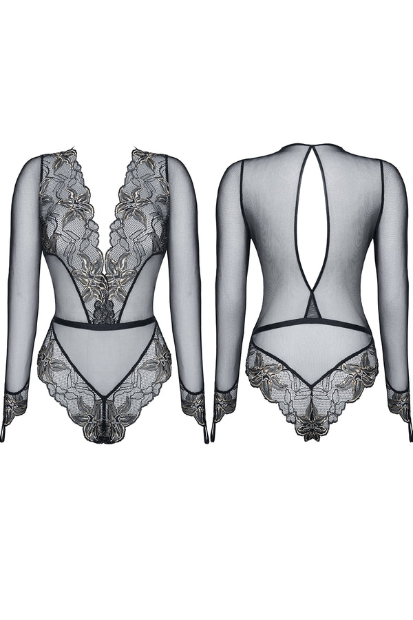 schwarz-goldener Body Axelle von Demoniq Magnetic Collection