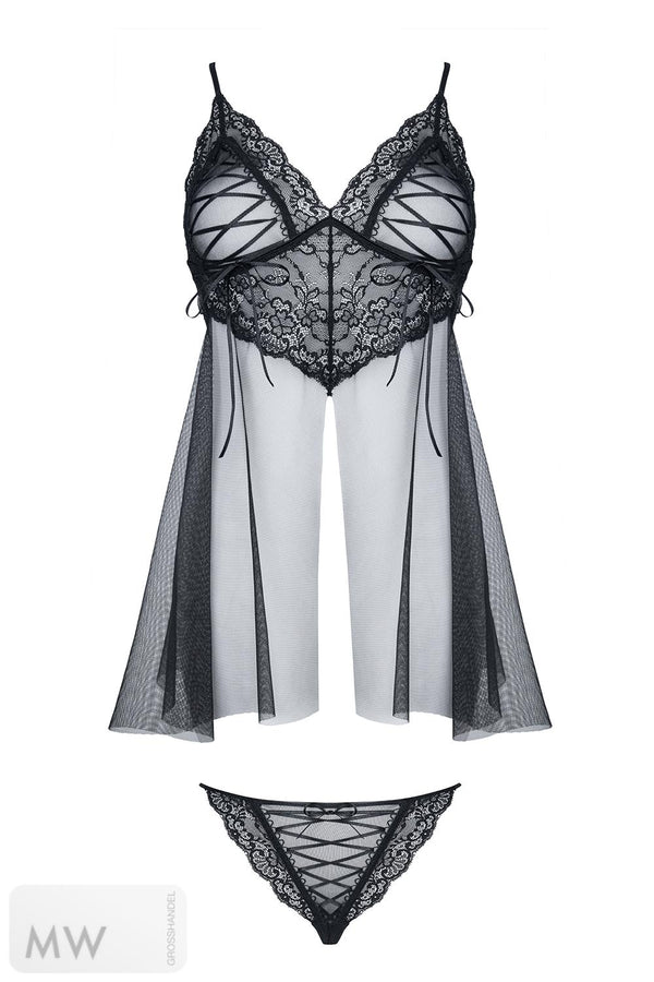 schwarzes Babydoll Clotilde von Demoniq Look at Me Collection