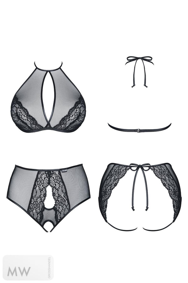 schwarzes Set Yolande von Demoniq Look at Me Collection