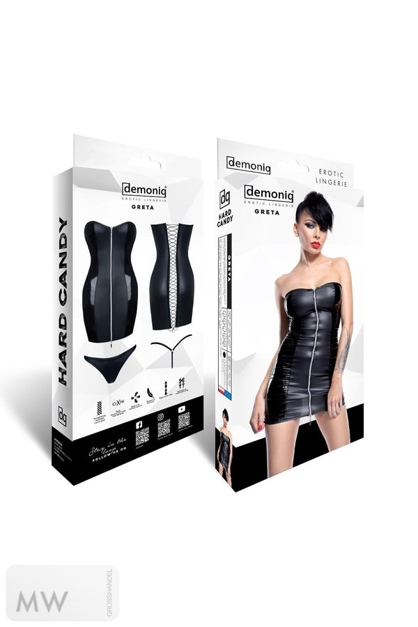 schwarzes Minikleid Greta von Demoniq Hard Candy Collection