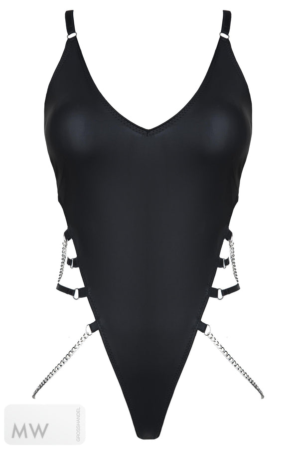 schwarzer Ketten-Body DDLitai001 von Demoniq Dark Desire Collection
