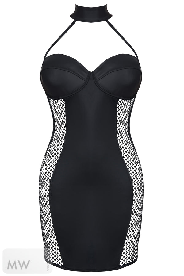 schwarzes Minikleid DDFeme001 von Demoniq Dark Desire Collection