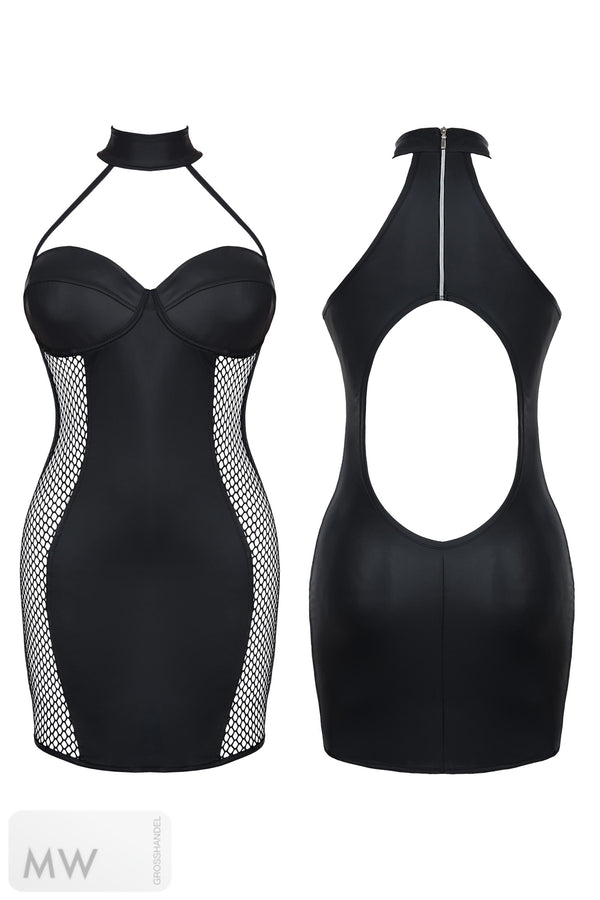 schwarzes Minikleid DDFeme001 von Demoniq Dark Desire Collection