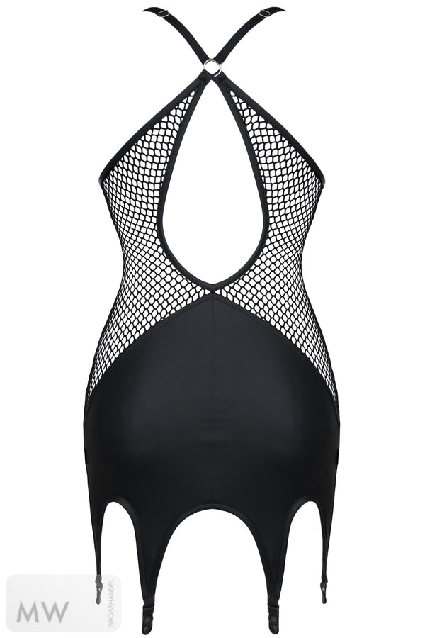 schwarzes Strapskleid DDEris001 von Demoniq Dark Desire Collection