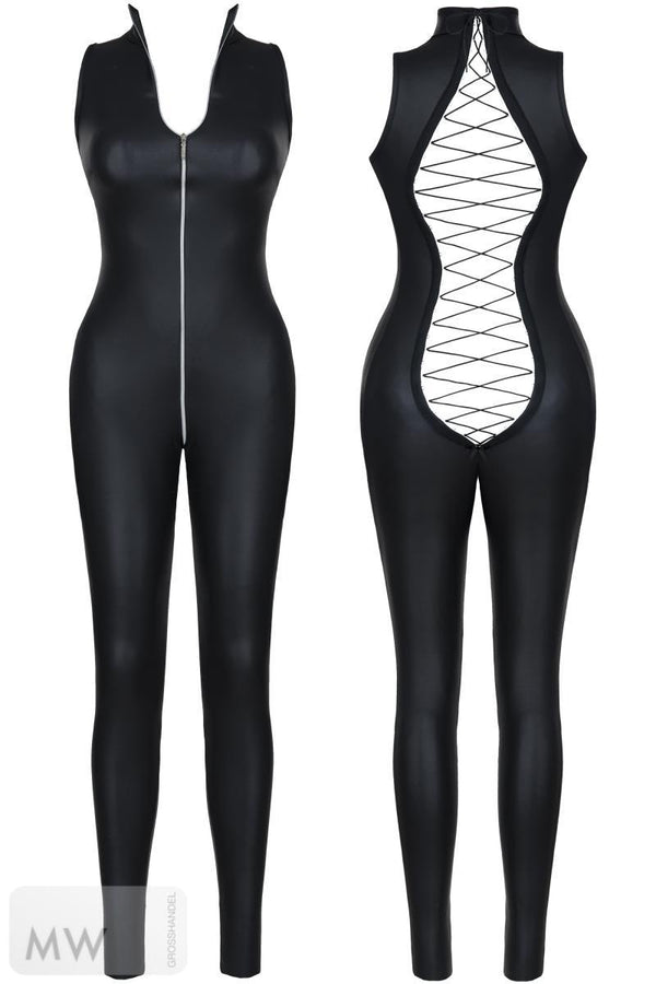schwarzer Overall DDAnanke001 von Demoniq Dark Desire Collection