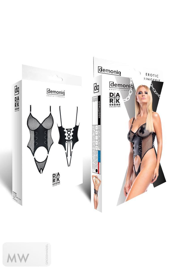 schwarzer ouvert Body DDReja001 von Demoniq Dark Desire Collection