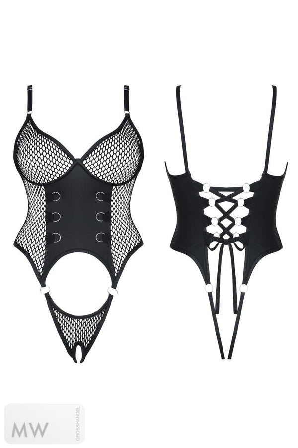 schwarzer ouvert Body DDReja001 von Demoniq Dark Desire Collection