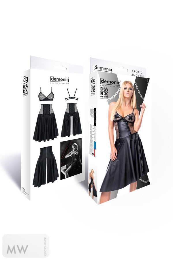 schwarzes Set DDSelene001 von Demoniq Dark Desire Collection