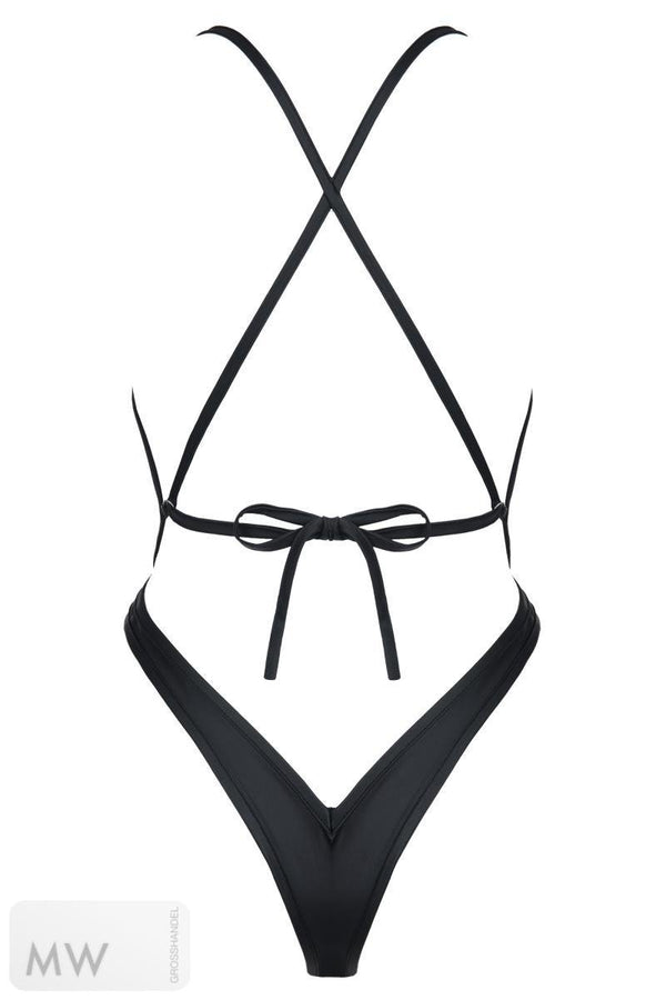 schwarzer Body DDTetyda001 + Netzstrumpfhose