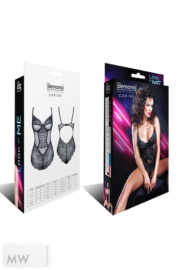 schwarzer Body Carine von Demoniq Look at Me Collection