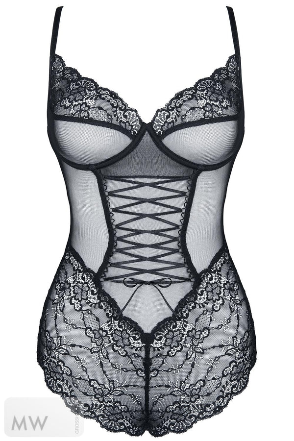 schwarzer Body Carine von Demoniq Look at Me Collection