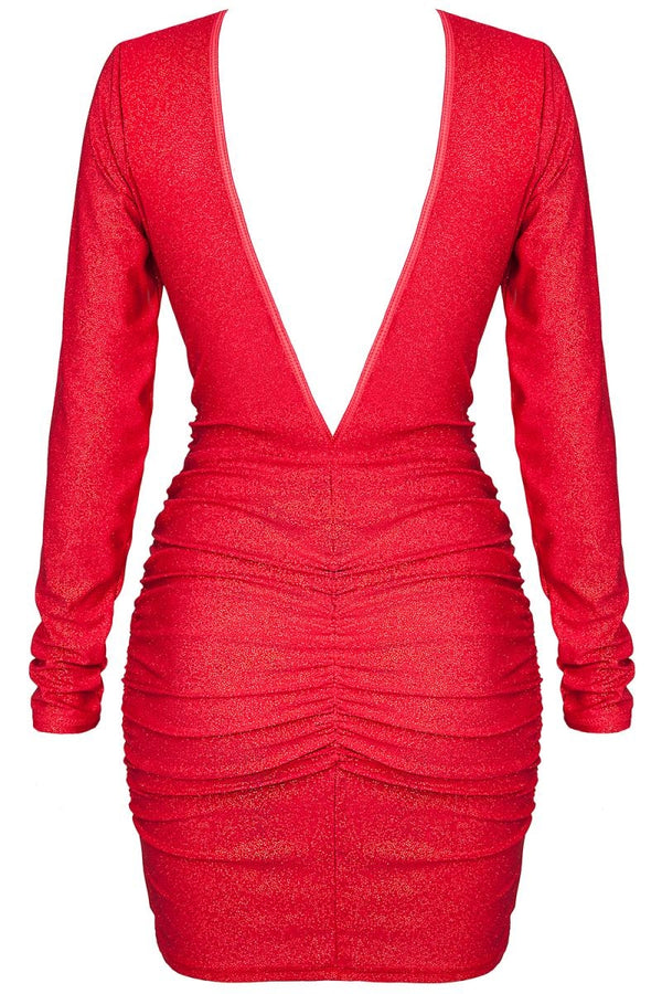 rotes Minikleid CADR002 von Demoniq Carnival Party Line