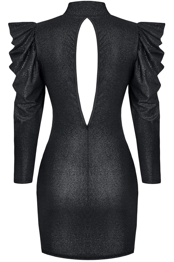 schwarzes Minikleid CADR005 von Demoniq Carnival Party Line