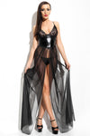 schwarzes langes Kleid Anastasia von Demoniq Black Rose Collection