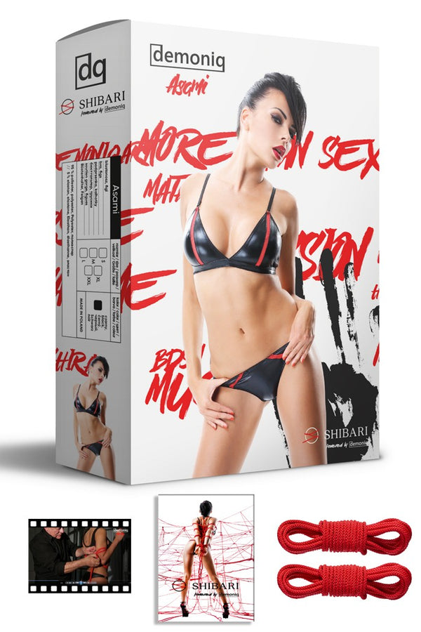 schwarzes Set Asami + Seile von Demoniq Shibari Collection