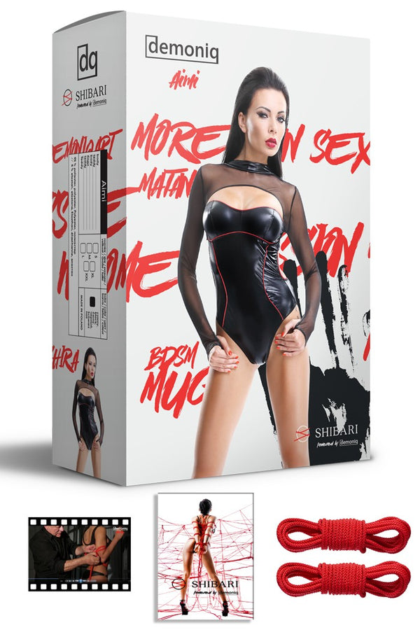 schwarzer Body Aimi + 2 Seile von Demoniq Shibari Collection