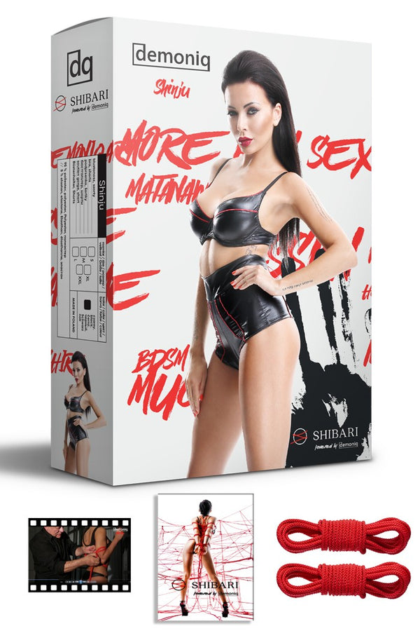 schwarzes Set Shinju + 2 Seile von Demoniq Shibari Collection