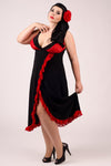 schwarz-rotes Chemise E-2002 von Andalea Dessous