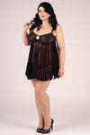 schwarzes Negligee E-2005 von Andalea Dessous