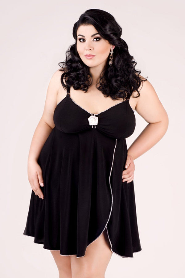 schwarzes Babydoll E-2008 von Andalea Dessous