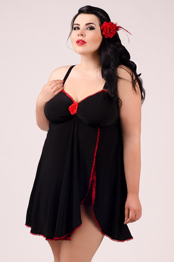 schwarzes Babydoll E-2009 von Andalea Dessous