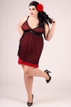 schwarz-rotes Chemise E-2011 von Andalea Dessous