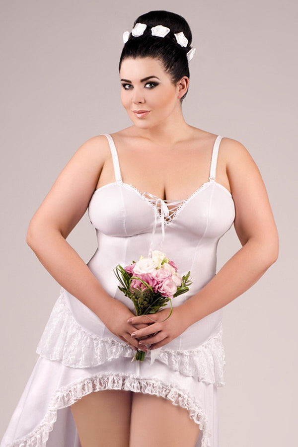 weißes langes Kleid E-2020 von Andalea Dessous