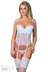 weißes Gorset V-507 von Excellent Beauty