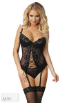 schwarzes Gorset C-411 von Excellent Beauty
