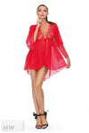 rotes Peignoir N-737 von Excellent Beauty