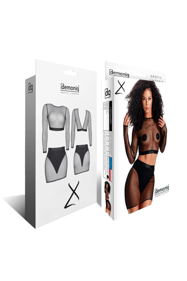 schwarzes Set LXCharo001 von Demoniq LadyX