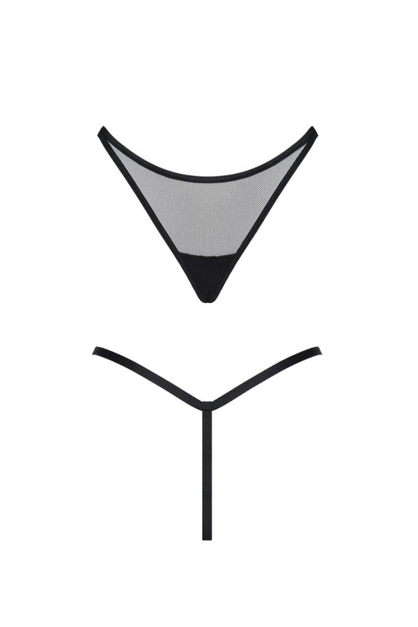 schwarzer String Tanga LXChelo001 von Demoniq LadyX