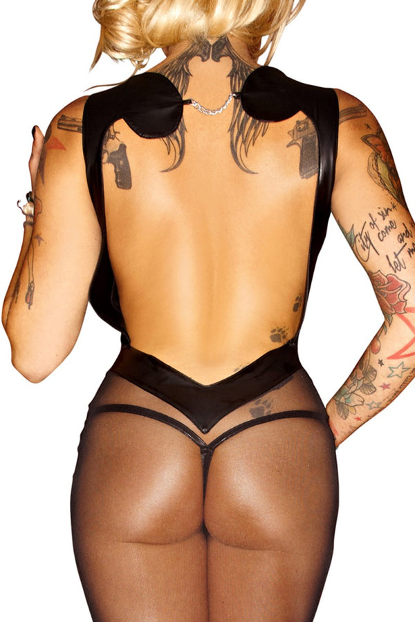 schwarzes langes Kleid F101 von Noir Handmade