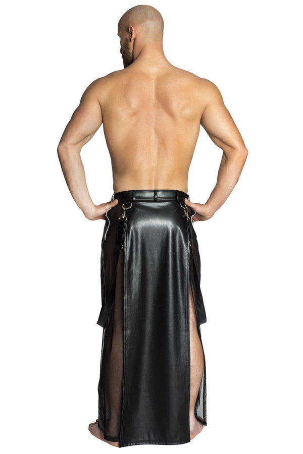 schwarze langer Rock H038 von Noir Handmade