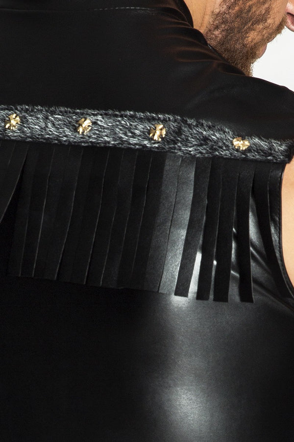 schwarze Weste H040 von Noir Handmade