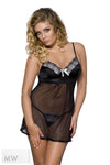 schwarzes Negligee Brasiliana Plus Size von Passion Dessous