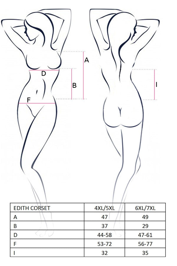 schwarzes Straphemd Edith von Passion Plus Size