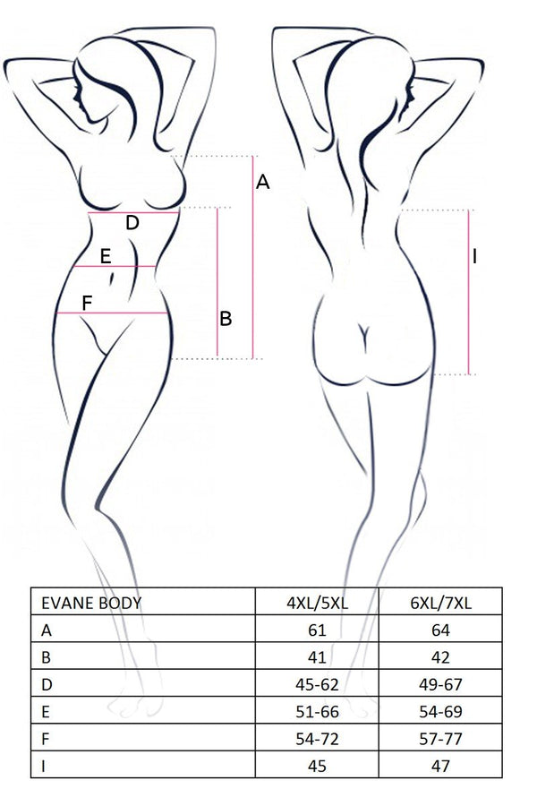 schwarzer Damenbody Evane von Passion Plus Size