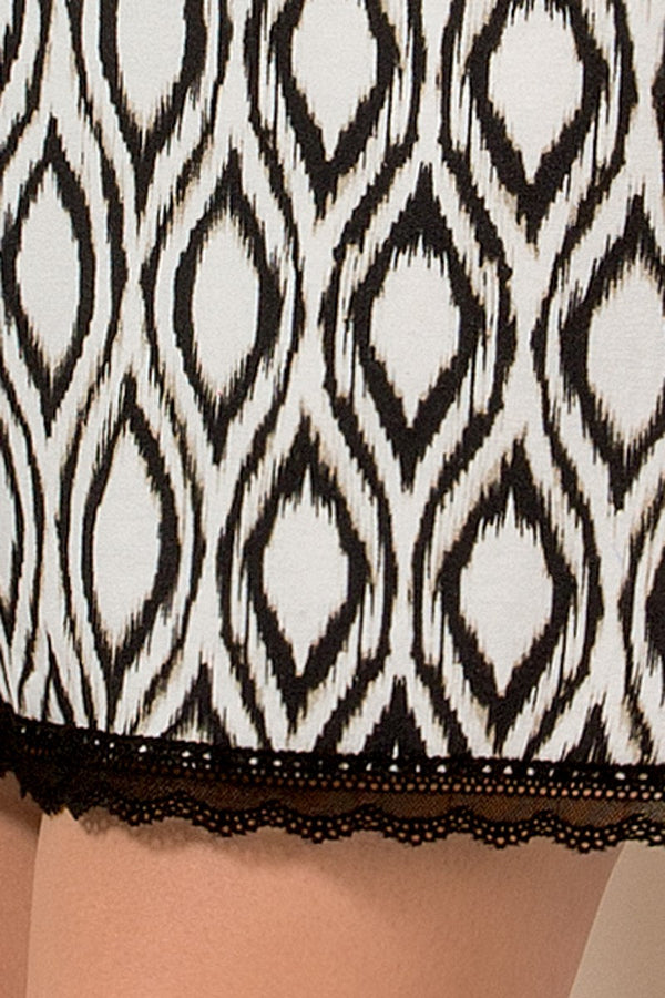 schwarz-ecru Nachthemd PY062