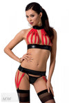 schwarz-rotes Set Aziza von Passion Devil Collection