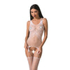 weißer ouvert Bodystocking BS070 von Passion