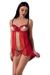 rotes ouvert Chemise Cherry von Passion Devil Collection