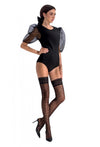 halterlose Strümpfe ST017 schwarz von Passion